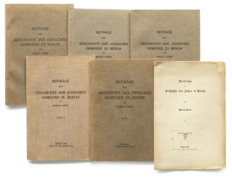 Moritz Stern – Contributions à l'histoire de la communauté juive de Berlin