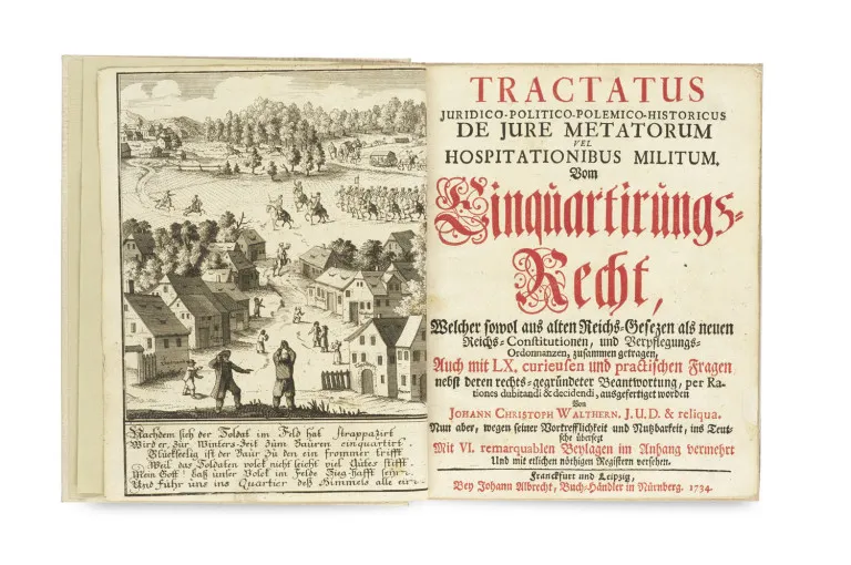 Johann Christoph (eig. Georg Christoph) Walther – Tractatus juridico-politico-polemico-historicus de jure metatorum vel hospitationibus…