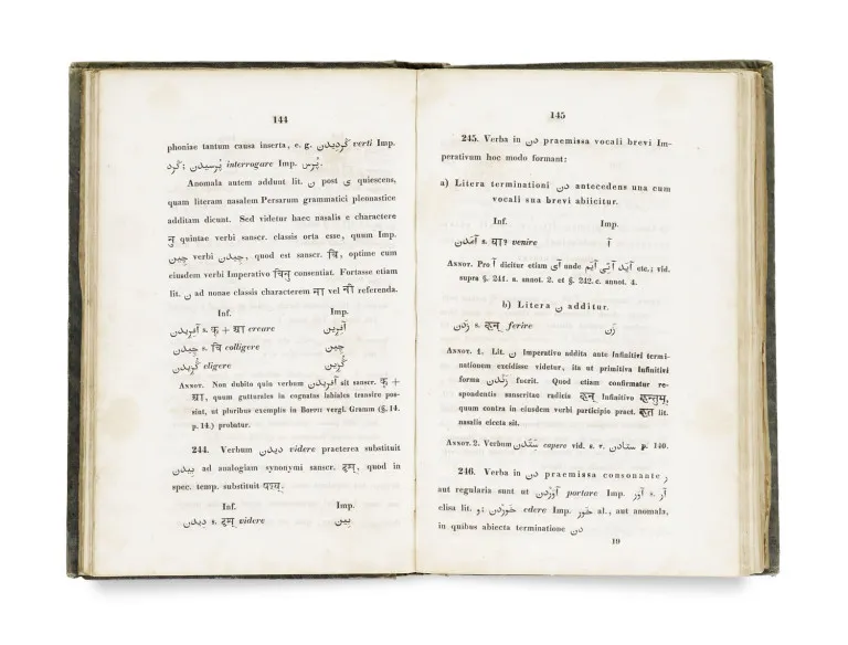 Johann August Vullers – Institutiones linguae Persicae cum Sanscrita et Zendica lingua comparate