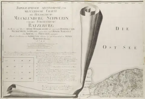 Friedrich Wilhelm Carl von Schmettau – Carte topographique, économique et militaire du duché de Mecklembourg-Schwerin et de la principauté de Ratzebourg