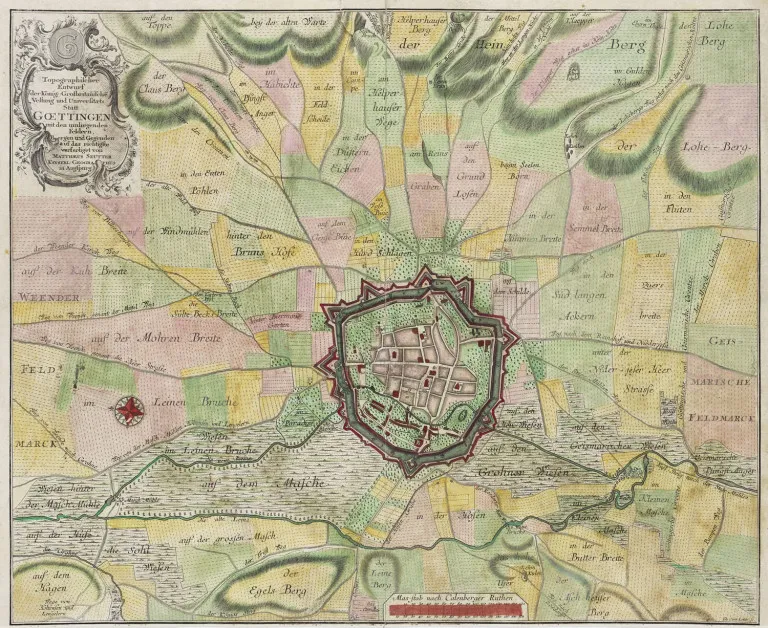 Matthäus Seutter – Topographischer Entwurf der Königl