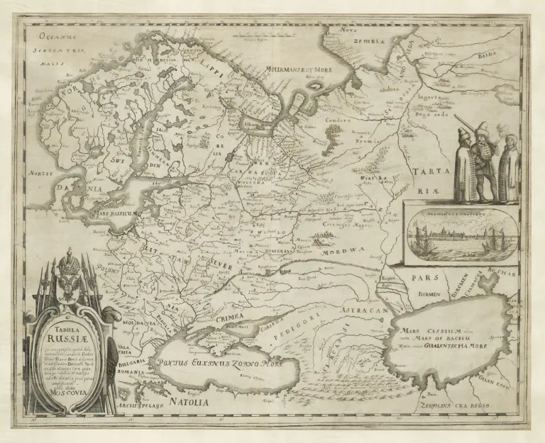 Matthäus l'Ancien Merian – Tabula Russiae ex autographo, quod delineandum curavit Foedor filius Tzaris Boris desumta ... alias dicta Moscovia