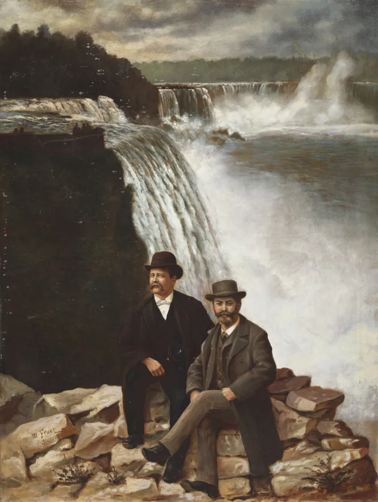Walter Früh – Double portrait devant les chutes du Niagara