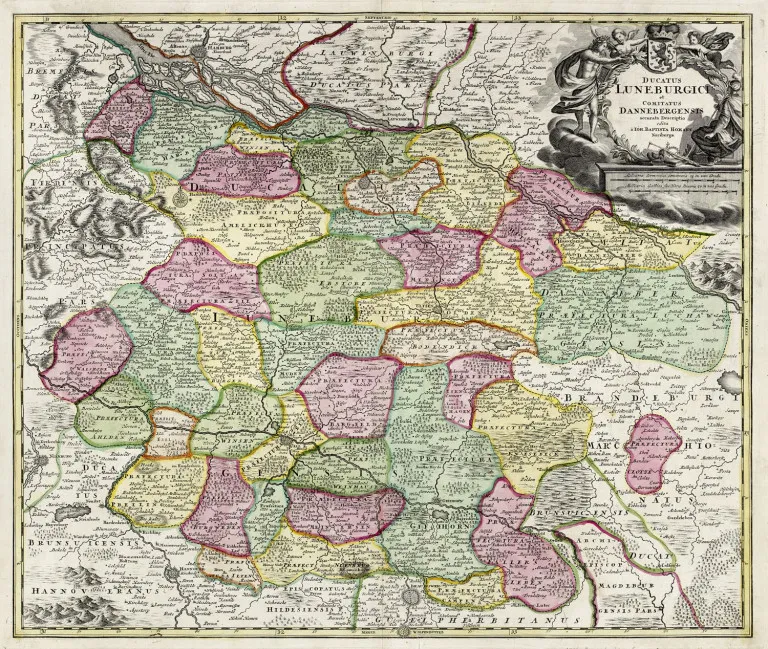 Collection de 2 cartes de la principauté de Lunebourg
