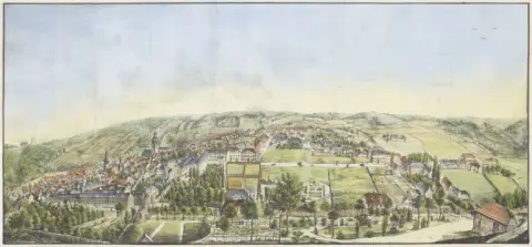 J. C. Hilverkus – Vue de la ville d'Elberfeld