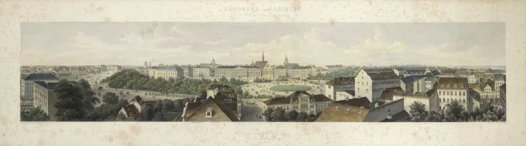 Adolf Eltzner – Panorama de Leipzig pris dans la maison de Niesen
