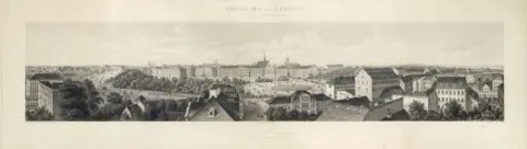 Adolf Eltzner – Panorama de Leipzig pris dans la maison de Niesen