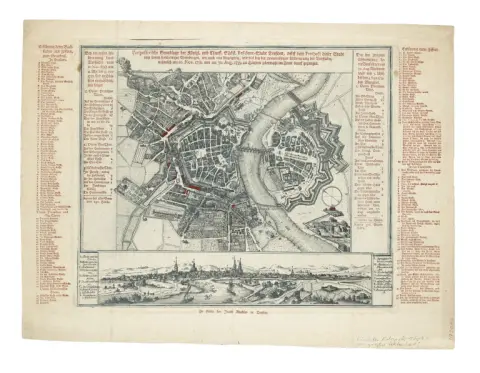 Jacob Buchler – Base perspective de la ville résidentielle royale et électorale saxonne de Dresde