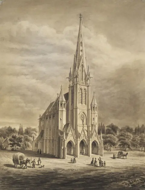 J. Löser – L'église de la Paix sur le champ de bataille de Wörth