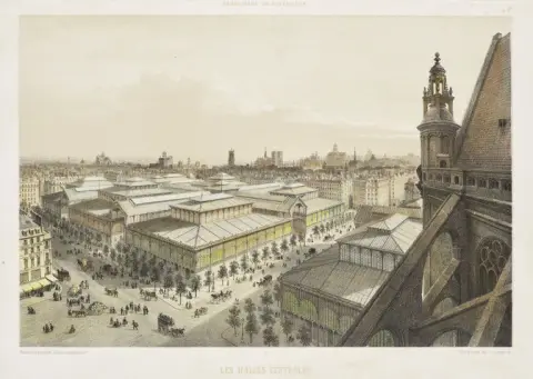 Collection de 3 vues de Paris en lithographies originales