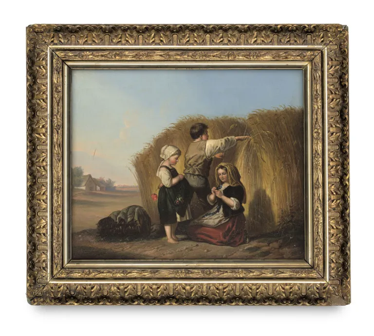 Attribué à Gustav Bartsch – Enfants de paysans