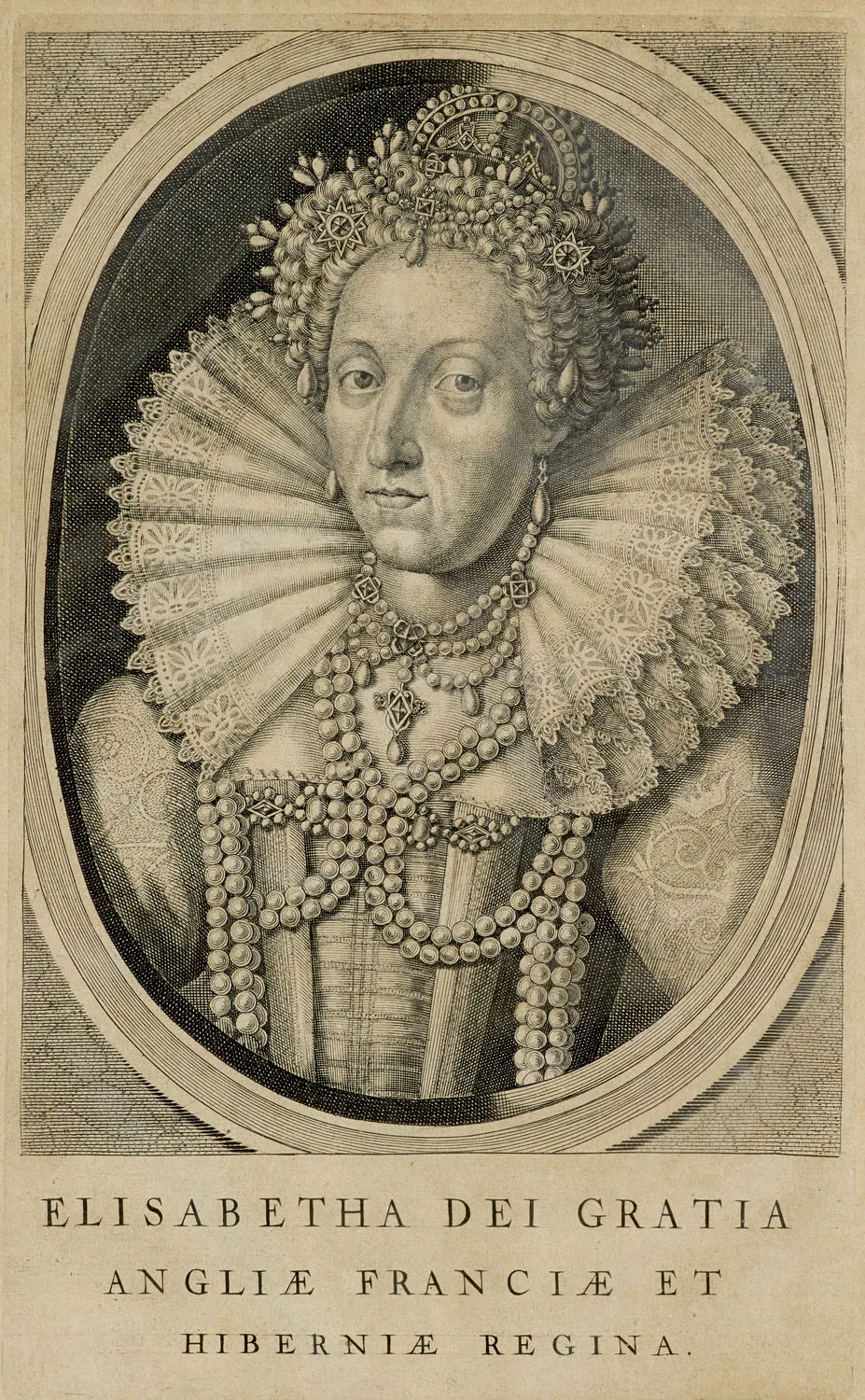 2nd half 17th c. Dutch – Elisabetha Dei Gratia Angliae Franciae et Hiberniae Regina