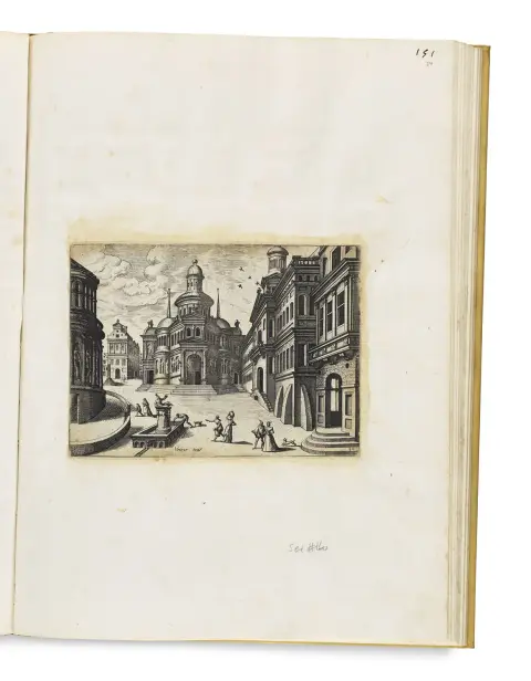 Theodor Galle – Sammlung von 77 architektonischen Kupferstichen sowie 1 Zeichnung aus dem Umfeld Theodor Galles