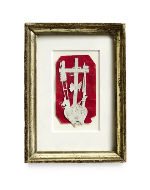 Instruments de la Passion du Christ avec 3 dés