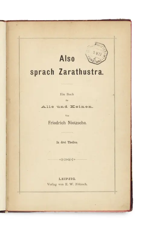 Friedrich Nietzsche – Ainsi parlait Zarathoustra