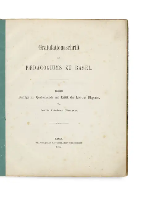 Friedrich Nietzsche – Contributions à la connaissance des sources et critique de Diogène Laërce