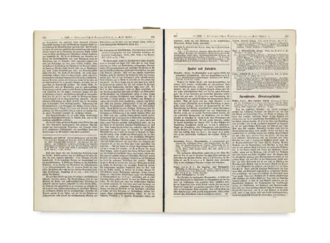 Friedrich Nietzsche – Sammlung von 8 Erstdrucken Nietzsches in "Literarisches Centralblatt für Deutschland", 1868-1870