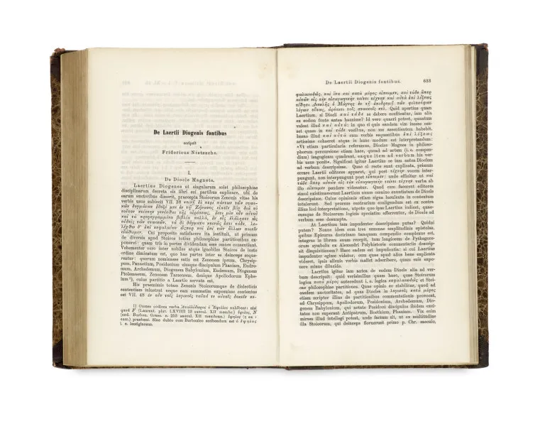 Friedrich Nietzsche – Collection of philological first editions in "Rheinisches Museum für Philologie", ed.