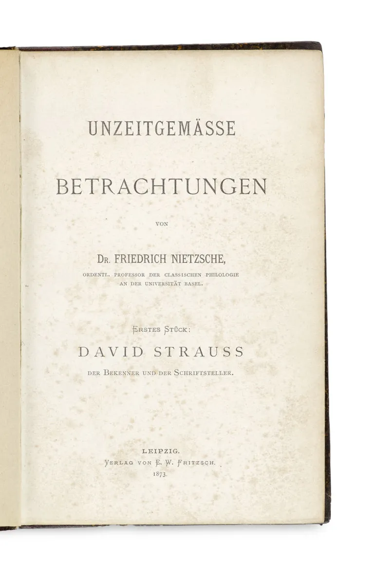Friedrich Nietzsche – Unzeitgemäße Betrachtungen