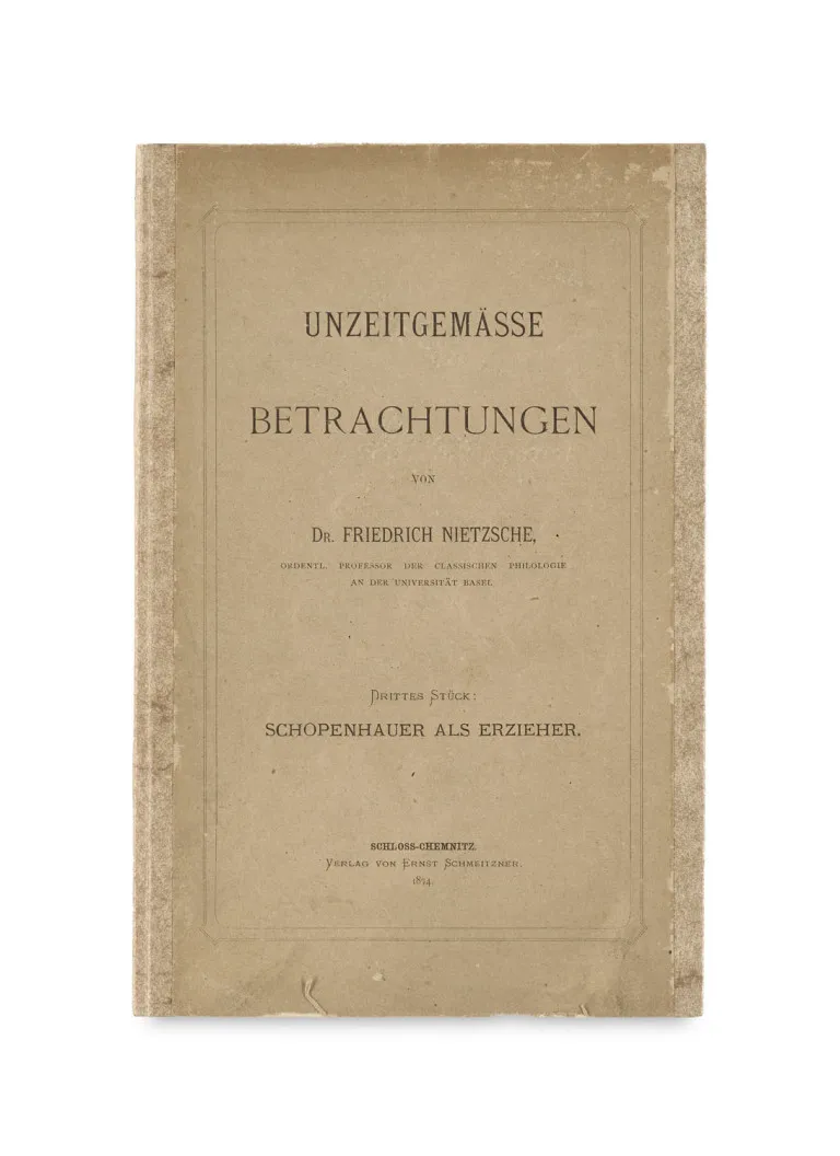 Friedrich Nietzsche – Untimely Meditations