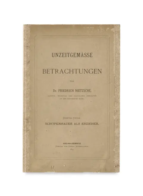 Friedrich Nietzsche – Unzeitgemäße Betrachtungen
