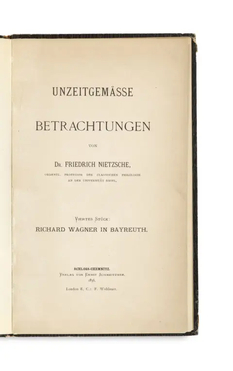 Friedrich Nietzsche – Unzeitgemäße Betrachtungen