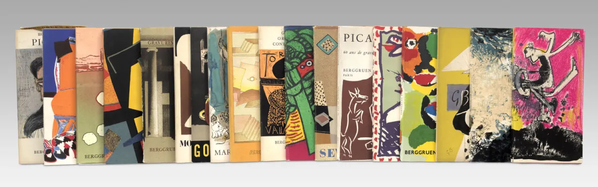 Collection de 17 catalogues illustrés de la Galerie Berggruen avec gravures originales