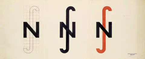Fritz Schleifer – Ontwerp logo voor Nymphosan-Singer