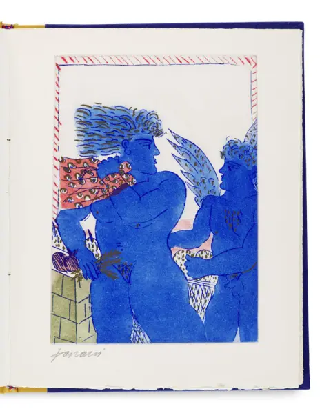 Alekos Fassianos – Collectie van ca. 37 geïllustreerde boeken, tentoonstellingscatalogi, monografieën, uitnodigingskaarten e.d. van de Griekse…