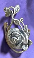 Silberring mit Rosenmuster-925-, RG 60, 8,07 gr