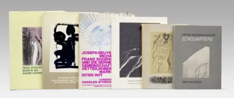 Collectie van 6 werken over Franz Eggenschwiler, waaronder 2 gesigneerde exemplaren