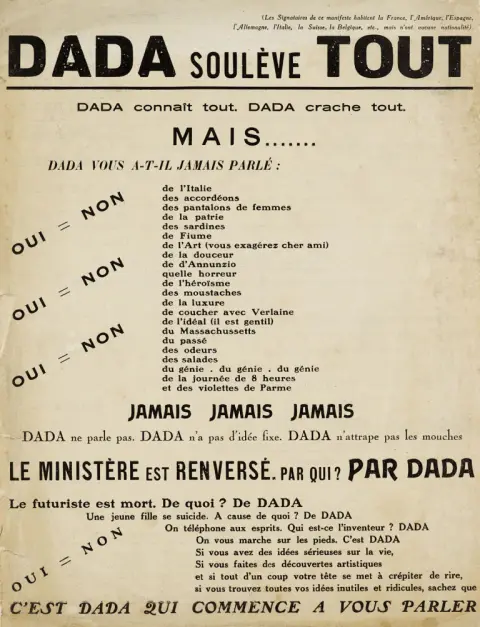 Tristan Tzara – DADA SOULÈVE TOUT