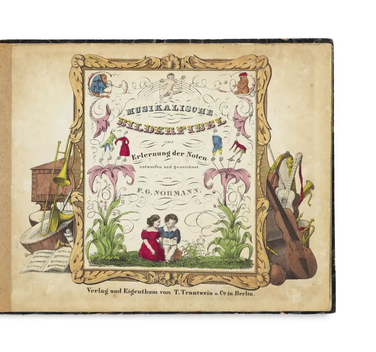 Friedrich Gustav Normann – Abécédaire musical illustré pour l'apprentissage des notes