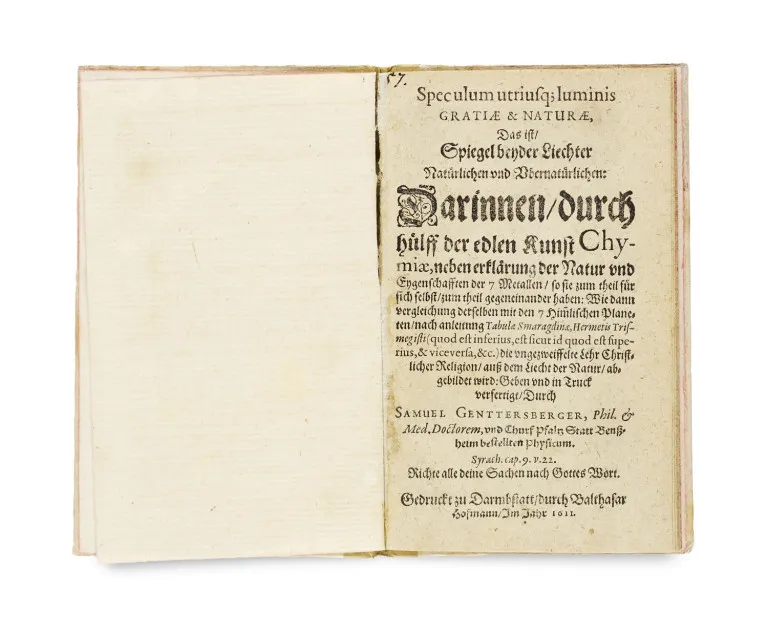Samuel Genttersberger – Speculum utriusque luminis Gratiae & Naturae, that is Mirror of Both Lights, Natural and Supernatural:…