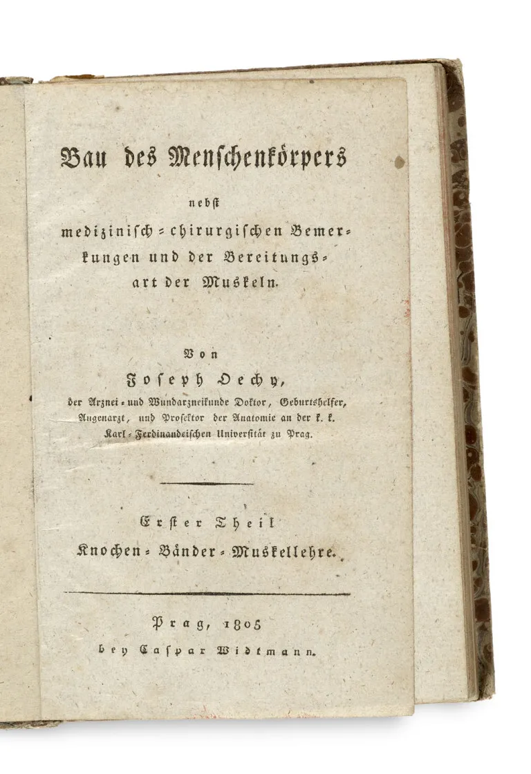 Joseph Anton Oechy – Structure du corps humain avec remarques médico-chirurgicales et le mode de préparation des muscles