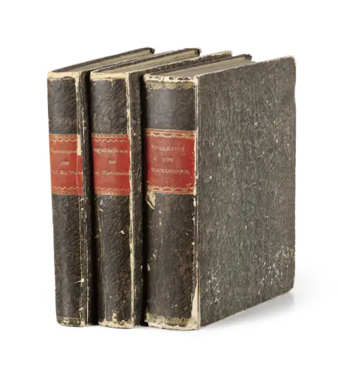 Friedrich Wilhelm Theile et Heinrich Wilhelm Ferdinand Wackenroder – Collection de 3 volumes de notes de cours manuscrites