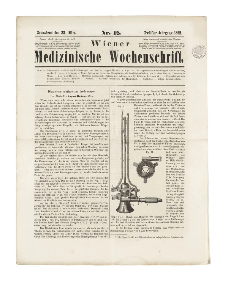 August Haken – Dilatatorium urethrae pour urétroscopie