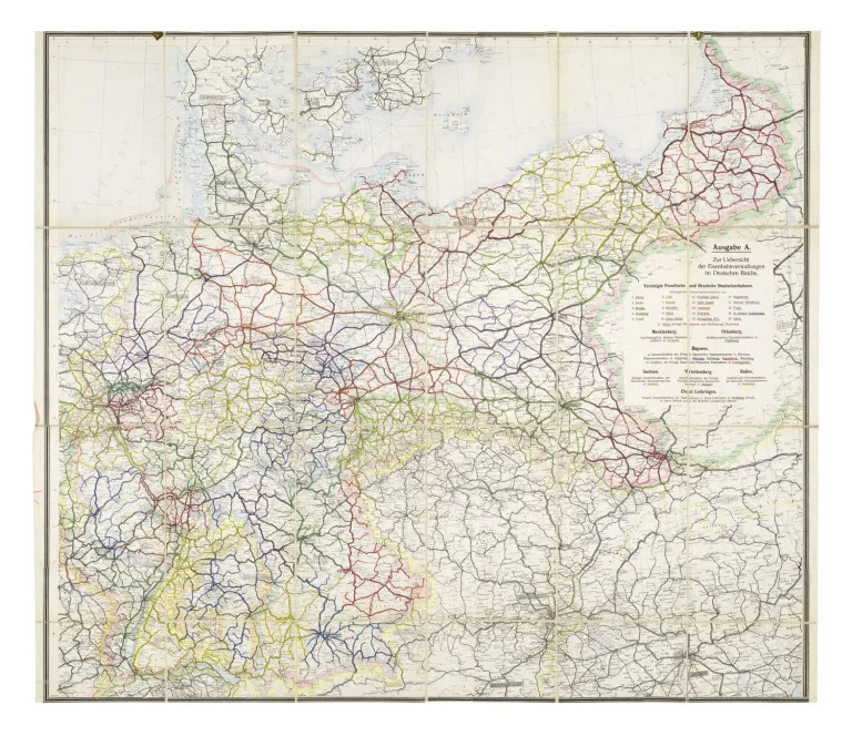 Collectie kaarten en plattegronden van de Duitse spoorwegen