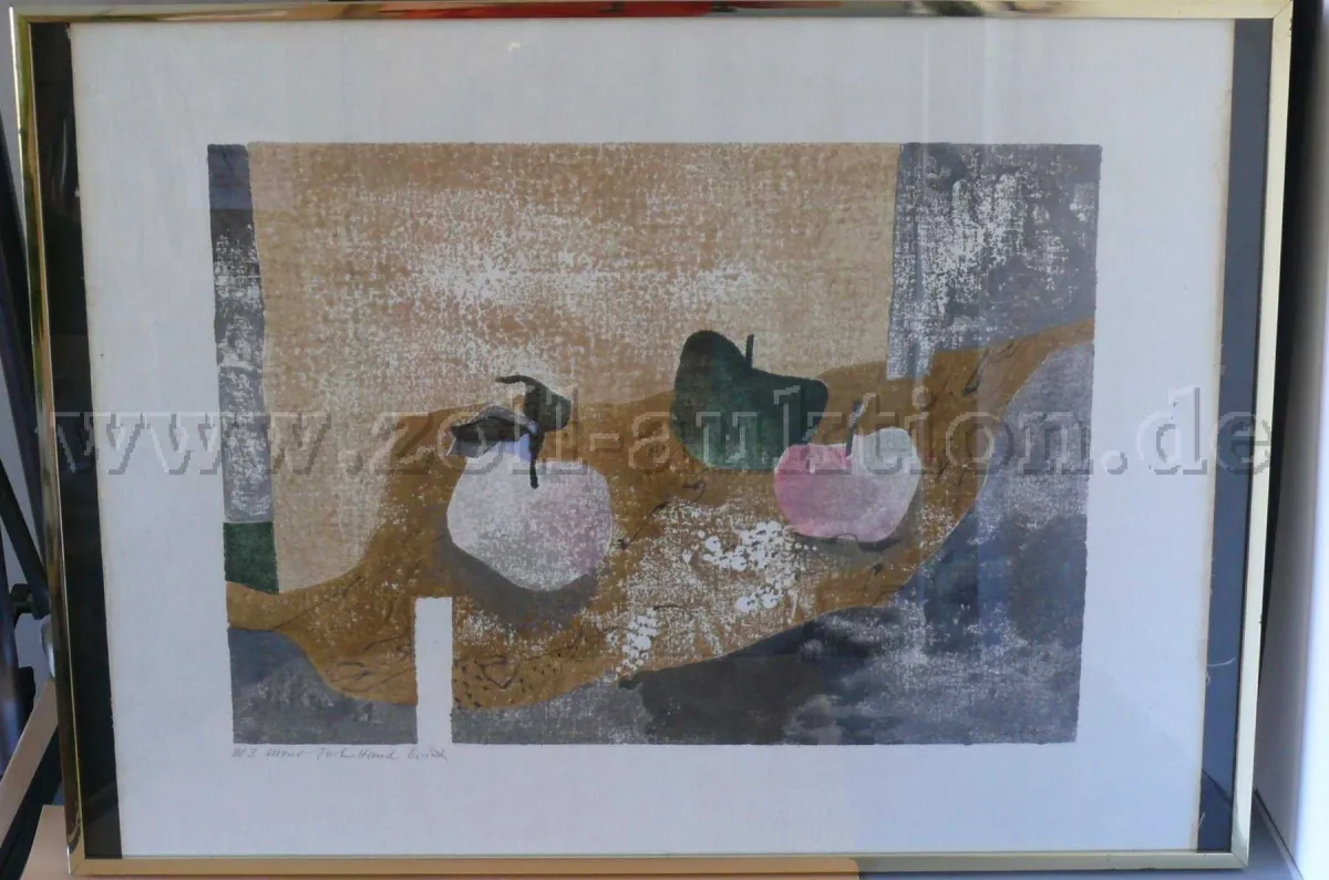 1 painting still life with apples by Hans Schellinger, original