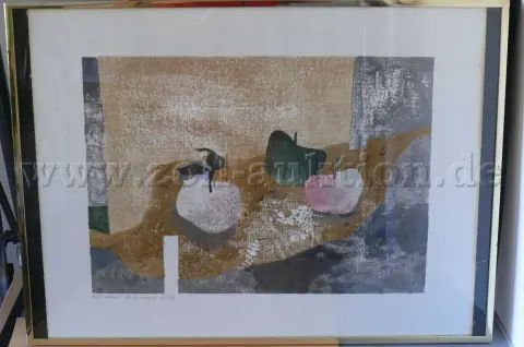 1 schilderij stilleven met appels van Hans Schellinger, origineel