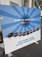 2 advertising display stands with aluminium frame