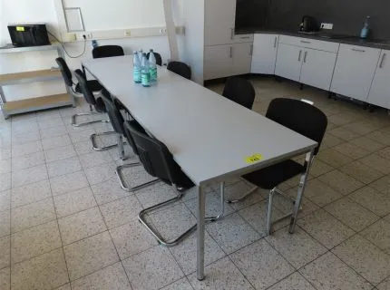 2 side tables, approx. 1.80 m x 80 cm