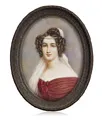Miniature portrait de Crescentia von Öttingen-Öttingen und Wallerstein. Après 1860.