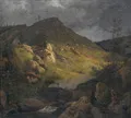 Heinrich Georg Crola (in der Art von), Köhlerhütte im Harz (?). Mitte 19. Jh.