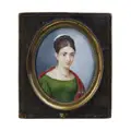 Jeremias David Fiorino (attributed), miniature portrait of Olimpia Buti (?). 1824.