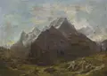 Carl Robert Kummer "Eiger, Mönch and Jungfrau. Swiss Alps". 1881.