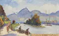 Йоханнес Бойтнер «Rotax-Freilauf auf der Wanderfahrt- Ruine Drachenfels». Около 1930.