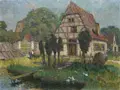 Вильгельм Эллер, Саксонский деревенский пейзаж летом. 1922.