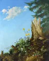 Minni (Hermine) Herzing, Sol forestier avec racine d'arbre. Probablement années 1930.