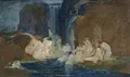 Ludwig von Hofmann (attributed), Bathers at the grotto (study). Probably 1889/1890.